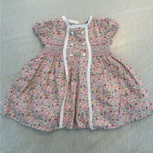 Korango Floral Baby Dress with Pink and White Accents